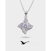 wholesale S925 Sterling Silver Embedded Zircon Pendant Necklace, Minimalist Women's Jewelry Wholesale from Source Factory-Fashion Pendant - Without Chain 925 Silver