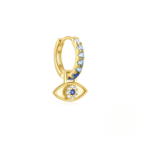 wholesale 925 Sterling Silver With Zircon Animal Goldfish Pendant Hoop Earrings, Popular In Europe And America, Heart-shaped Sparkling And Elegant Ins Earrings For Women-Single gold #3&gt;925 silver