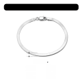 wholesale S925 Sterling Silver 3mm Blade Flat Snake Chain Bracelet, INS Trend Minimalist Style, Cross-Border-0-1