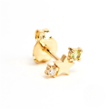 wholesale S925 Sterling Silver Zodiac Birthstone Star Stud Earrings with Diamonds-0-9
