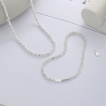 wholesale S925 Sterling Silver Trendy Sterling Fragments Two-Piece Necklace and Bracelet Set, Internet-Famous Fresh and Sweet Little Chic Style Light Luxury Chain-0-3