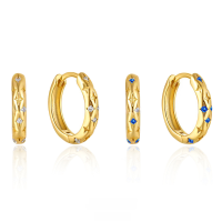 wholesale S925 Sterling Silver Creative Zircon Ear Clasp, Fashionable and Elegant European and American Cross-Border Exclusive Star Earrings for Women-White Zirconium-Gold 925 Sterling Silver