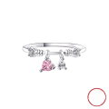wholesale S925 Sterling Silver Jewelry Ring, Fashionable and Elegant Heart Ring, Direct Factory Wholesale-0-0
