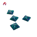 wholesale Metal material, wish hot selling synthetic opal OPAL square synthetic opal opal ear stud pendant setting matching stones-0-3