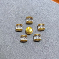 wholesale Gold-plated S925 silver popular crystal rainbow pill hamburger multi-gemstone round bead ancient gold spacer bead bracelet-0-6