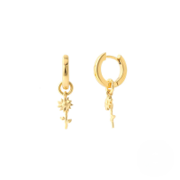 wholesale S925 Sterling Silver Rose Daisy Pineapple Ear Cuff Earrings, European And American French Style-Gold-Style 1 925 Silver