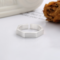 wholesale S925 Sterling Silver Minimalist Hand-Brushed Matte Finish Plain Ring French Style Sparkle Light Luxury Versatile Index Finger Ring-0-2