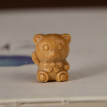 wholesale Metal material sandalwood carved bear bow tie bear rosewood green sandalwood pendant DIY bag charm phone charm wooden accessory-0-7