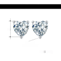 wholesale S925 Sterling Silver Cloud-Pull Earrings, Heart-shaped Zircon Stud Earrings, Elegant and Simple Banquet Jewelry, Wholesale-0-1