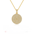 wholesale Metal Material: Sterling Silver Custom Digital Round Tag Cross-Border Europe and America Hip Hop Moissanite Necklace Jewelry for Rappers-0-1