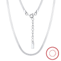 wholesale S925 Sterling Silver 18mm Flat Snake Chain Blade Chain, White Platinum, INS Hip-hop Minimalist Versatile Manufacturer-0-0