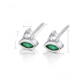 wholesale S925 Sterling Silver Light Luxury Retro Earrings with Colored Zircon, Hong Kong Style Elegant Ear Studs for Women, Cross-Border Exclusive Supply Jewelry Wholesale-0-4