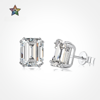 wholesale S925 Sterling Silver French-style Women's Small Stud Earrings, Minimalist Advanced Sense Ear Cartilage Stud, Fashionable Zircon Silver-Pin Earrings-DY1D0095 925 silver