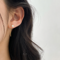 wholesale S925 silver, Nalan small fresh sweet ins styledesign synthetic pearl short earring ear thread M05684-0-1