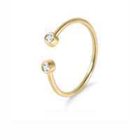 wholesale S925 Sterling Silver Adjustable Open Ring with Moissanite, Golden Dawn Series, Minimalist Unisex Small Ring-Small Moissanite Ring Adjustable Opening