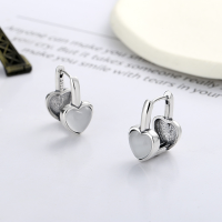 wholesale S925 Sterling Silver Cross-border European and American Love Ear Cuff with Double-sided Design, Unique Hip-hop Creative Style Earrings-YFR274/approx. 5.9g>925 silver