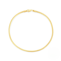 wholesale 18k Gold Plated 925 Sterling Silver Classic Creative Versatile Snake Bone Chain Bracelet,-Gold 925 silver