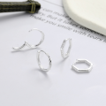 wholesale S925 Sterling Silver Korean-style Geometric Zircon Irregular Versatile Minimalist Earrings-0-1