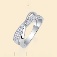 wholesale S925 Silver New Minimalist and Elegant Women's Small Moissanite Ring, High-Quality Goods Hot on Cross-Border TikTok Live Sales-Moissanite 34 pieces US 6