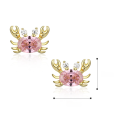 wholesale S925 Sterling Silver Korean-style Small Crab Earrings, Full Silver Ear Studs, Minimalist Earrings for Women, Wholesale Accessories-0-2