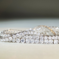 wholesale 925 Sterling Silver 3M4M5M Tennis Chain D Color Moissanite Chain Cross-Border Bestseller Moissanite Bracelet for Men and Women-High Carbon Diamond 2.5MM-SL012 15CM