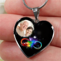 wholesale S925 Silver European and American Best-Selling Memorial Gift for Loved Ones with Photo Engraving and Resin Heart Pendant Necklace-0-1