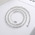 wholesale S925 Sterling Silver Splice-style Minimalist English Engraved Small Circle Unisex Necklace, Individualistic Hip-hop Punk Style-0-3
