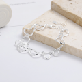 wholesale S925 sterling silver Korean-style minimalist fresh and simple heart-stitched fashionable and versatile bracelet for women-0-1