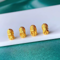 wholesale S925 gold-plated four little Buddha accessories DIY bracelet necklace Buddhist bead chain ornaments spacer beads collectible play accessories-0-0