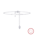 wholesale S925 Sterling Silver Plain Cross Pendant Bracelet, Korean Version Minimalist and Fresh Simple Personality Design-0-6