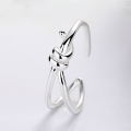 wholesale S925 Sterling Silver Fashion Korean Minimalist Knot Geometric Design Personality Internet CelebrityOpenable Ring-0-2