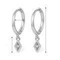 wholesale S925 sterling silver earrings with micro-inlaid zirconia, geometric diamond-shaped ear clasps, in an ins-style, luxurious and versatile cross-border supply-0-6