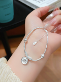 wholesale S925 Sterling Silver Butterfly Pearl and Broken Silver Bracelet for Women, New Chinese-style Small Design, National Style Versatile Hand Accessory Gift-0-24