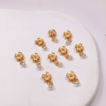 wholesale S925 silver gold-plated accessories with natural pearl pendant, earrings, bracelet, necklace, and DIY semi-finished jewelry-0-2