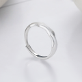 wholesale S925 Sterling Silver Retro Vintage Matte Craft Six-Character Mantra Chinese Style Scripture Minimalist Open Ring-0-0