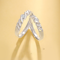 wholesale 925 Sterling Silver Möbius Couple Rings for Men and Women, Unique Design, Luxurious and High-End Matching Bands, 520 Gift-0-0