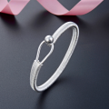 wholesale S990 Sterling Silver Fashion Trend Korean and Japanese Style Creative Minimalist Spring Coil Open Bangle for Distribution-0-0