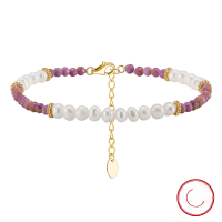 wholesale S925 Sterling Silver Cloud-Pattern Bracelet with Baroque Pearl Accents, Simplified Wholesale-Freshwater pearl 4.5mm, 14K gold &gt; 925 silver