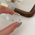 wholesale S925 sterling silver enamel bamboo joint open ring for women, same as Xiaohongshu,-0-3