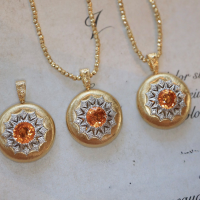 wholesale S925 sterling silver necklace with vintage classic brushed pendant, fashionable French luxury style for women-BX0130-Gold>925 Silver