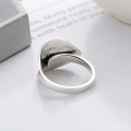wholesale S925 Silver Cloud Tide Pavilion Natural Small Fresh Leaf Creative Design Niche Literary Fashion Versatile Openable Ring-0-2