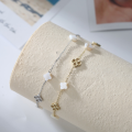 wholesale S925 Hypoallergenic Metal Four-Leaf Clover Design Ankle Bracelet Foot Chain Foot Jewelry, Factory Direct from Yun Qian Yan Xuan-0-0