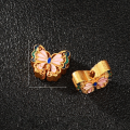 wholesale Gold-plated 925 Silver Enamel Butterfly Pendant for DIY Bracelet Necklace Accessory Hand Weaving Materials-0-24