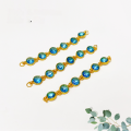 wholesale S925 silver gold-plated natural topaz bracelet half-chain accessories DIY handmade spacer beads unfinished necklace charms-0-1