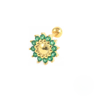 wholesale 925 Sterling Silver Hot-selling Colorful Zircon-studded Threaded Bead Ear Cartilage Piercing Earrings, Popular In Europe And America, Cute Ins Trendy-Single #20