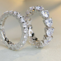 wholesale S925 Sterling Silver Heart-shaped Love Full Diamond HW Row Rings925-0-0