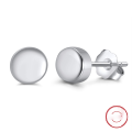 wholesale 14K Gold & S925 Sterling Silver Plain Round Stud Earrings, Cross-border Fashion, Direct from Manufacturer-0-4