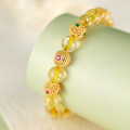 wholesale S925 Sterling Silver Summer Bracelet for Women, Dragon Boat Festival Gift, Handmade Natural Citrine Beaded Bracelet Accessory Wholesale-0-5