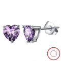wholesale S925 Sterling Silver December Birthstone Earrings, Heart-shaped Zircon Cross-border Best Seller-0-6