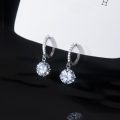 wholesale S925 silver elegant and sophisticated diamond-embedded women's commuting-style ear clips, summer youthful heart earrings M01650-0-0